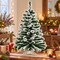 RAHEEV; 3 ft Snow Flocked Artificial Christmas Tree with Hinged Branches; Category:Christmas Tabletop & Accent Trees; Image:7